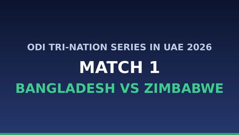 ODI Tri-Nation Series in UAE 2026, Match 1: Bangladesh vs Zimbabwe