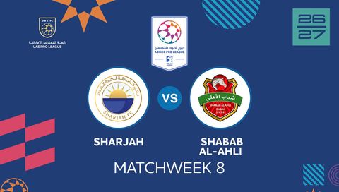 UAE Pro League 2026/27: Sharjah vs Shabab Al-Ahli