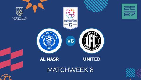 UAE Pro League 2026/27: Al Nasr vs United