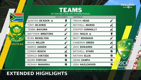 Australia tour of South Africa 2026, 1st ODI - Extended Highlights