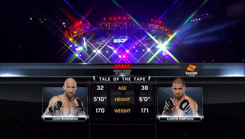 WSOF 02: Josh Burkman vs. Aaron Simpson WSOF 02: Josh Burkman vs. Aaron Simpson