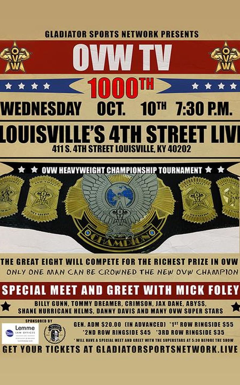 Ohio Valley Wrestling: 1000th episode - Official Replay - TrillerTV ...