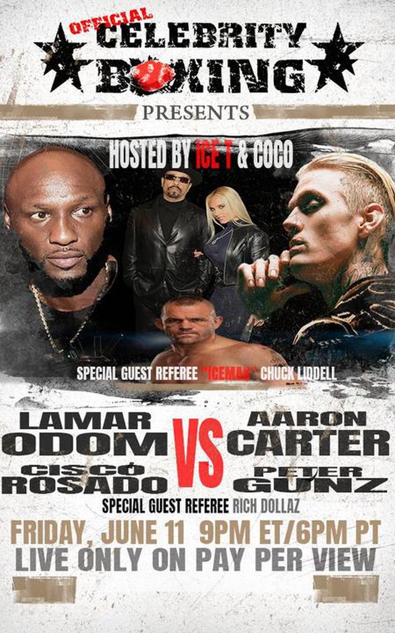 Aaron Carter Vs Lamar Odom Full Fight Official Celebrity Boxing: Lamar Odom vs Aaron Carter - Official Replay
