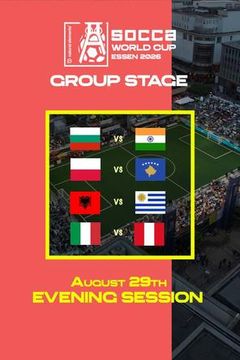 SOCCA World Cup Essen 2026 Group Stage: August 29th - Evening Session on TrillerTV