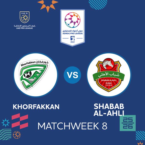 UAE Pro League 2025/26: Khorfakkan vs Shabab Al-Ahli - Official Replay ...