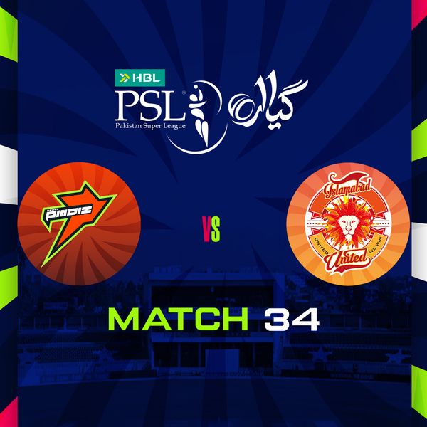 HBL Pakistan Super League 2026, Match 34: Rawalpindi Pindiz vs ...
