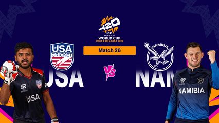 ▷ ICC Men's Т20 World Cup 2026, Match 26: USA vs Namibia - Official Free Live Stream - TrillerTV