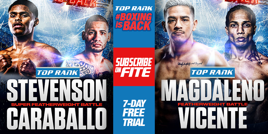 FITE Announces Live Twice-Weekly Top Rank Boxing Available via PPV or Subscription