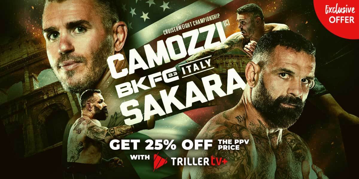 BKFC 83 Italy: Camozzi vs Sakara in Rome – Live on TrillerTV (Oct 25, 2025)
