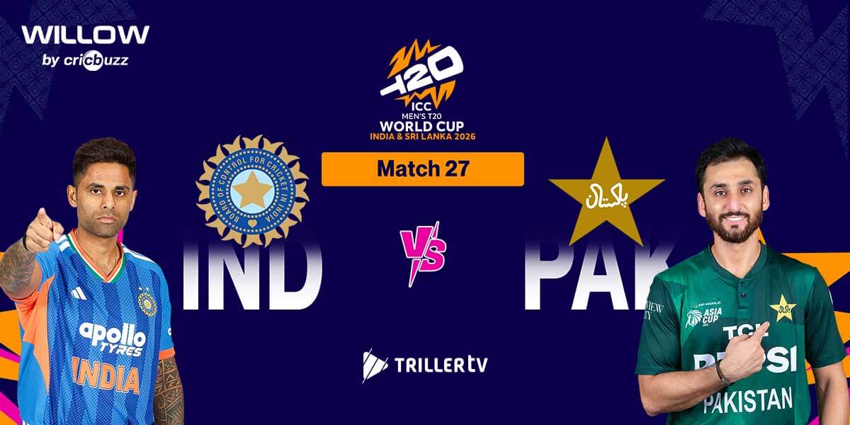 Cricket’s Most Explosive Rivalry: India vs Pakistan Live on Willow via TrillerTV